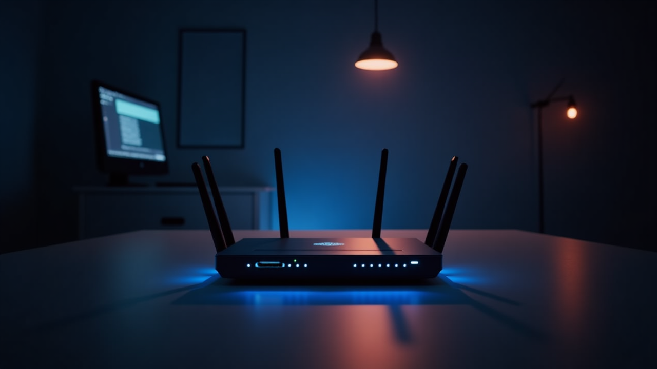 Router WiFi en un hogar moderno